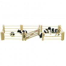 Accessoire Barriere en bois 6 pieces, barriere incluse, 1:32